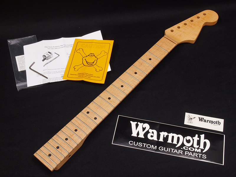 WARMOTH ST Style Neck / Flame Maple on Flame Maple 22F Medium ...