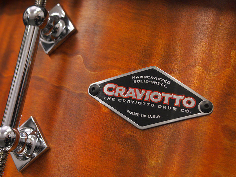 Craviotto CURLY MAPLE SNARE DRUM 14×5.5 Burnt Orange Stain 税込