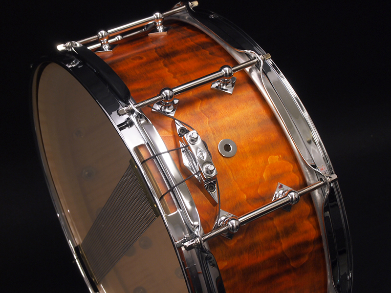 Craviotto CURLY MAPLE SNARE DRUM 14×5.5 Burnt Orange Stain 税込