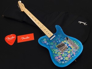 フェンダー　テレキャスター　クラシック　シリーズ　vintage　ペイズリー　ピンク　ブルー　フラワー　Paisley