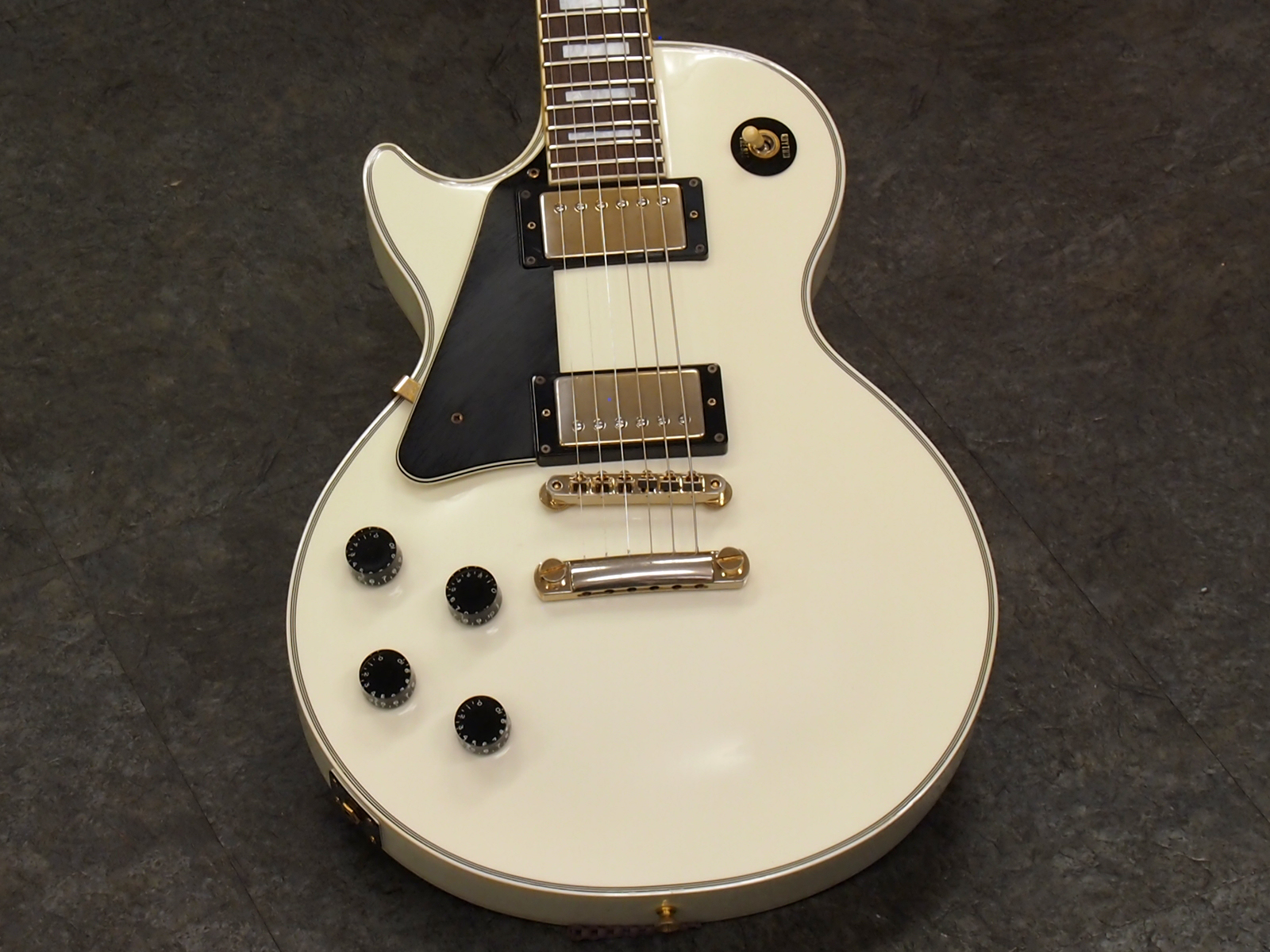 Epiphone LPC-LH AW / Les Paul Custom Left Hand Alpen White 税込販売価格 ￥89,800-  中古 左用の国産エピフォン・レスポール中古品が入荷!! « 浜松の中古楽器の買取＆販売 ギターとリペア(修理)の事ならソニックス