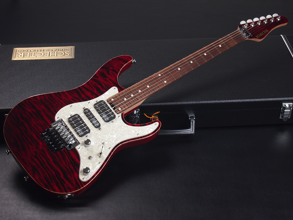 SCHECTER EX-V-24-CTM-FRT 4AG/BKCH/HR 税込販売価格 ￥298,000- 新品  コンポーネントギターの元祖として君臨するExceedモデル。美しいキルテッドメイプルトップ際立つ一本です!! « 浜松の中古楽器の買取＆販売  ギターとリペア(修理)の事ならソニックス