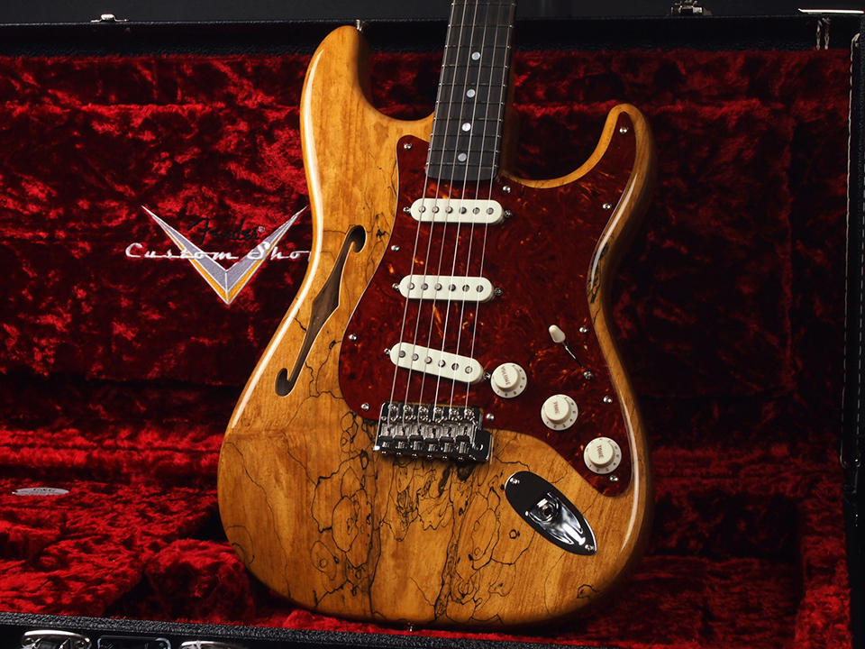 Fender Custom Shop Artisan Spalted Maple Thinline Stratocaster / Aged  Natural 税込販売価格 ￥661,320- 新品 オーダーから約1年を経て遂に完成！スポルテッド・メイプルトップ＆ローステッド・アッシュバックの シンライン・ストラトキャスター！素晴らしいサウンドの ...