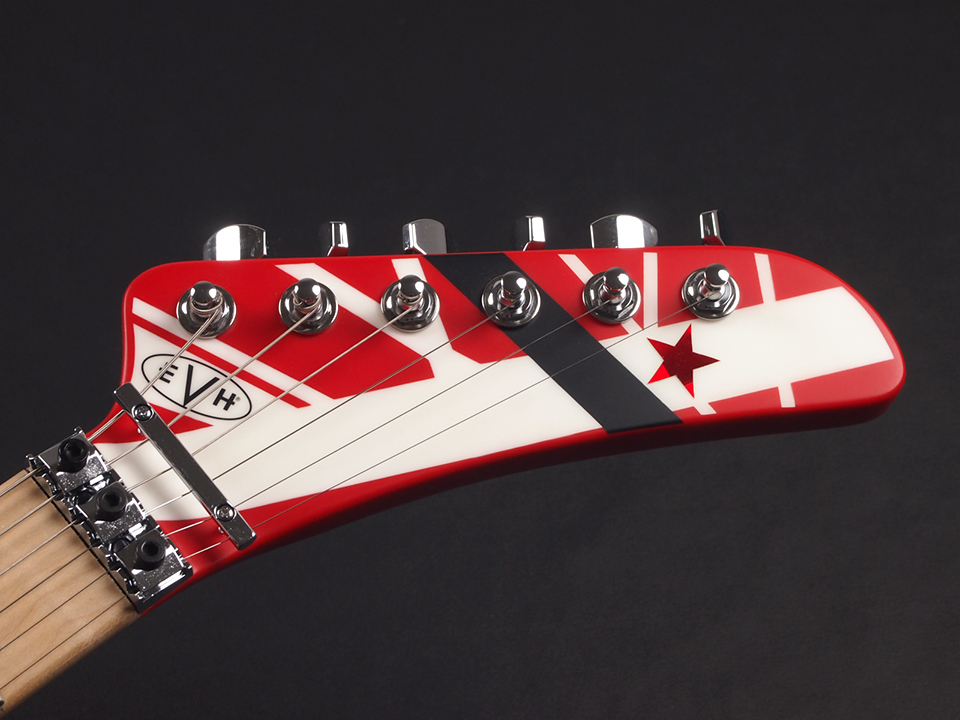 EVH Striped Series 5150 Maple Fingerboard Red with Black and White 