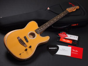 American プレイヤー アコースタソニック テレキャスター エレアコ ブロンド 薄型 thin body Godin A6 taylor T5 King Gnu 常田大希 MIYAVI ミヤビ