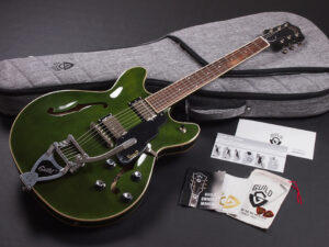 SF-1 DCGVT GRN セミアコ Gibson Bigsby ビグスビー スターファイヤー ES-335 345 エメラルド グリーン 緑 sheraton Riviera epiphone