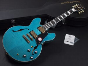 エクセルバート standard es-335 semi Hollow FGN Fujigen made in 日本製 momose Deviser Aquamarine Blue 青 ブルー アクア