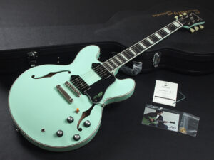 エクセルバート standard es-335 semi Hollow Fujigen made in 日本製 momose Deviser Surf Green サーフ グリーン 緑 Lime