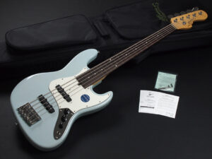 Fender Jazz Bass Fujigen Fgn フジゲン bacchus バッカス Deviser made in japan handmade 日本製 5弦 5st Five1 水色 青