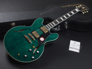 エクセルバート standard es-335 semi Hollow Fujigen made in 日本製 momose Deviser Transparent Green トランス グリーン 緑